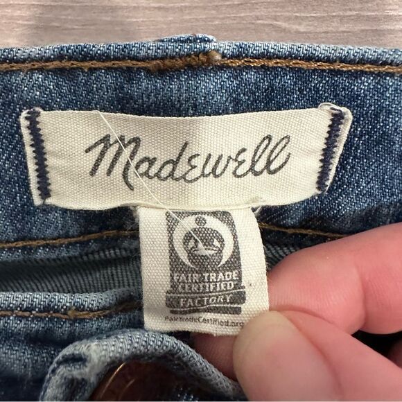 Madewell The Perfect Vintage High Waist Frayed Hem Crop Jeans Style size 27 - Picture 8 of 10